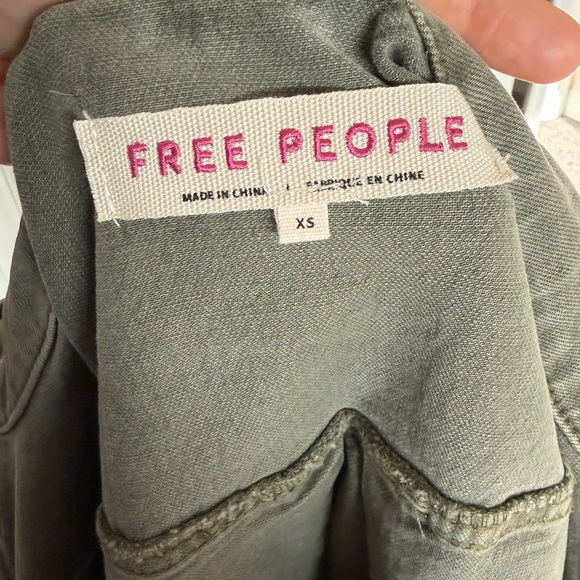 Free People Khaki Military Field Jacket - Picture 2 of 2